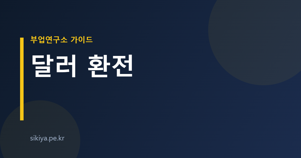 달러 환전