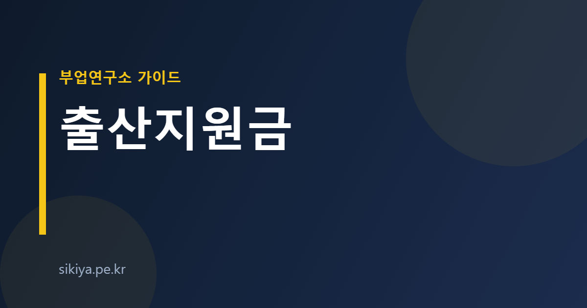 출산지원금